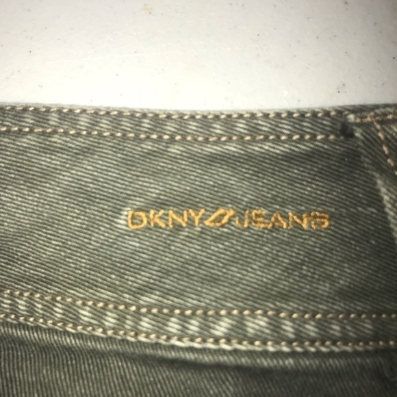DKNY Jeans denim midi denim pencil skirt with back slit size 10 - Picture 7 of 8